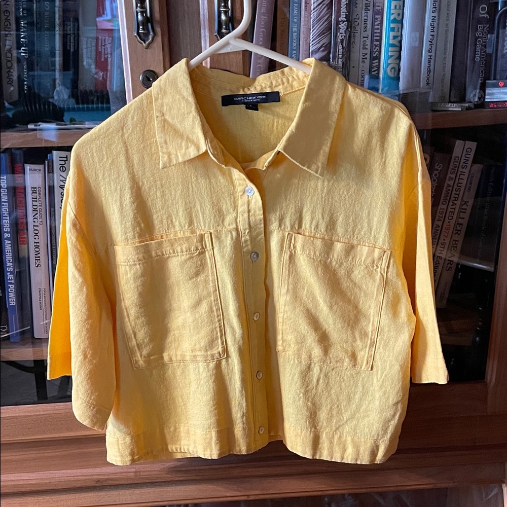 Yellow Button-Up Shirt